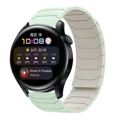 22mm Magnetic Silicone Watch Strap – Replacement Sport Wristband for OnePlus Watch 3/2R/2 & OPPO Watch X/X2/4 Pro 46mm Band