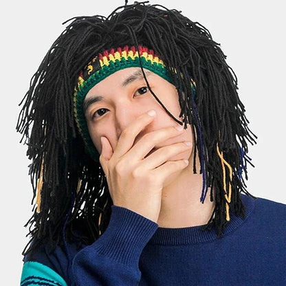 Men’s Handmade Crochet Hip Hop Cap – Warm Winter Hat for Halloween, Xmas & Birthday Gifts
