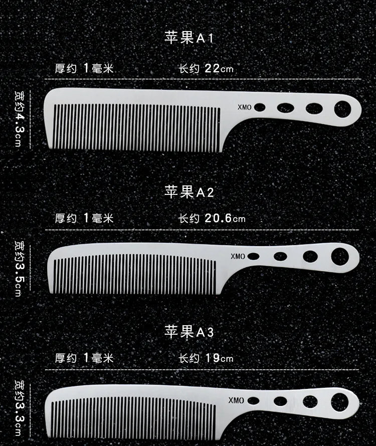 Ultra-Thin Titanium Steel Hairdressing Comb – Professional Men’s Point-Tail Hair Styling Brush