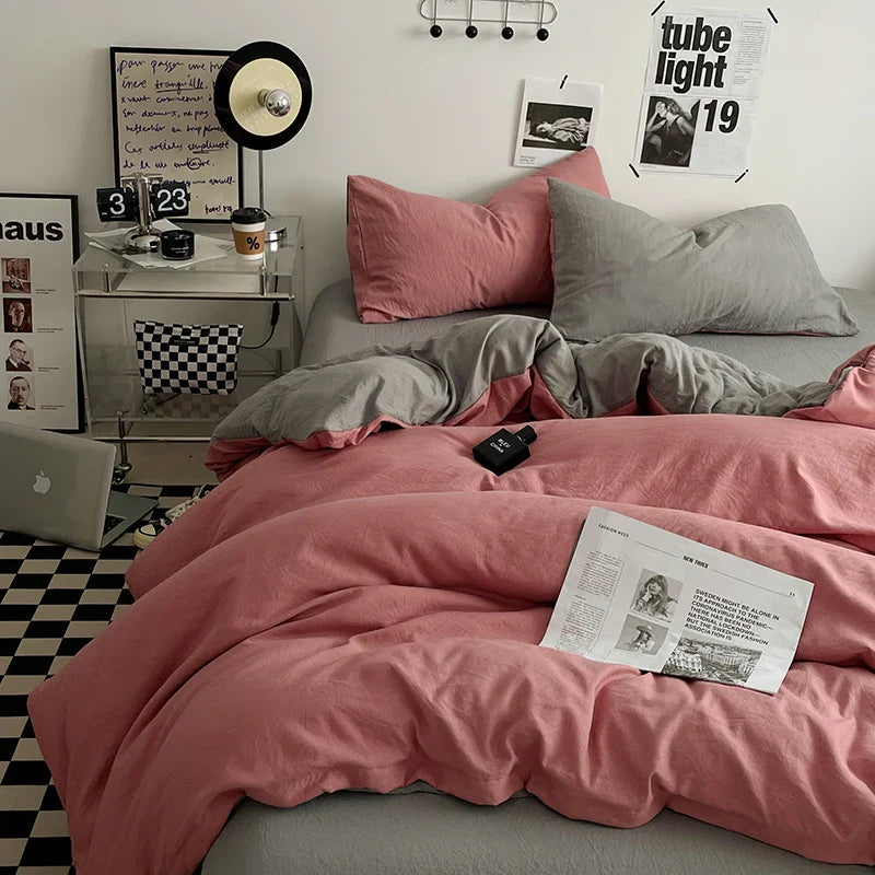 Bedding Comforter Set – Duvet Cover & Bed Sheets with Pillowcases for Queen/King Bed, Edredones de Cama