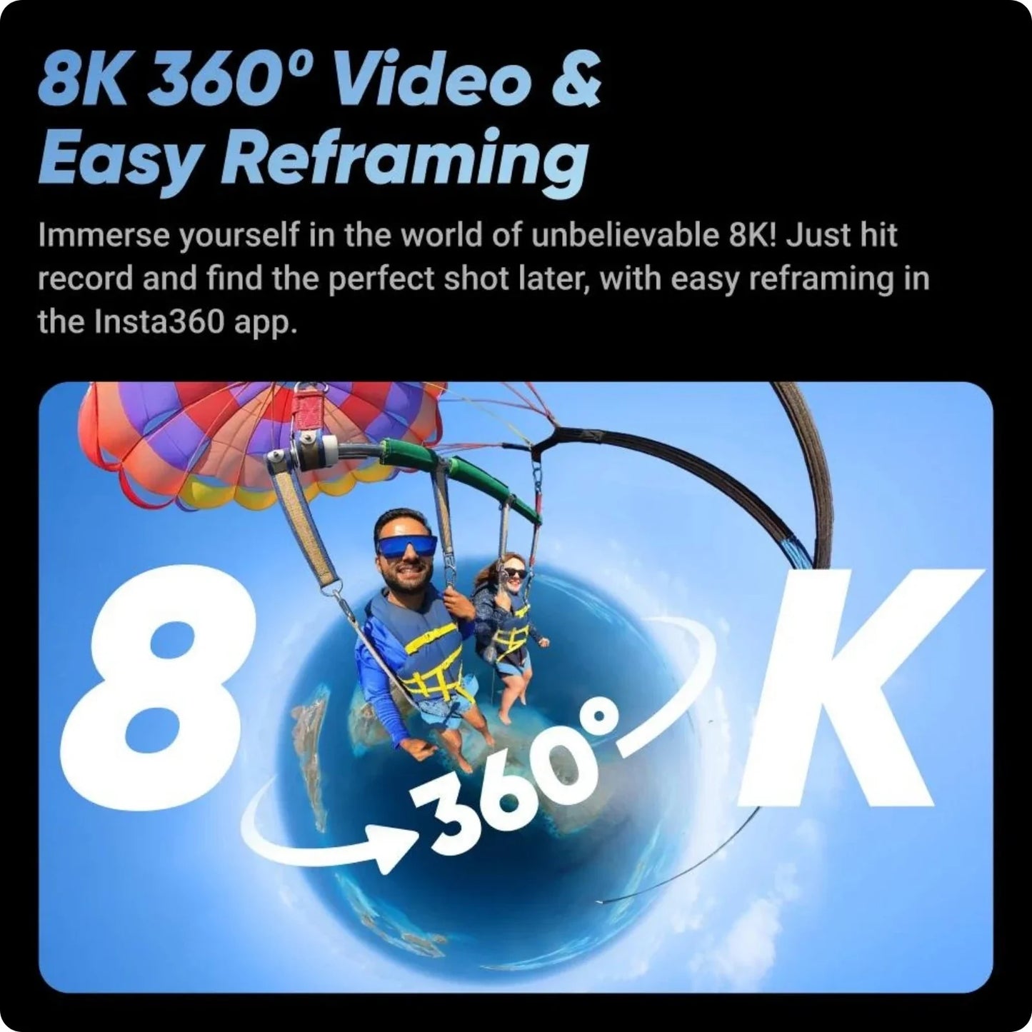 Insta360 X4 8K 360 Action Camera – 72MP, Active HDR, Waterproof, AI Powered with 2.5'' Touchscreen