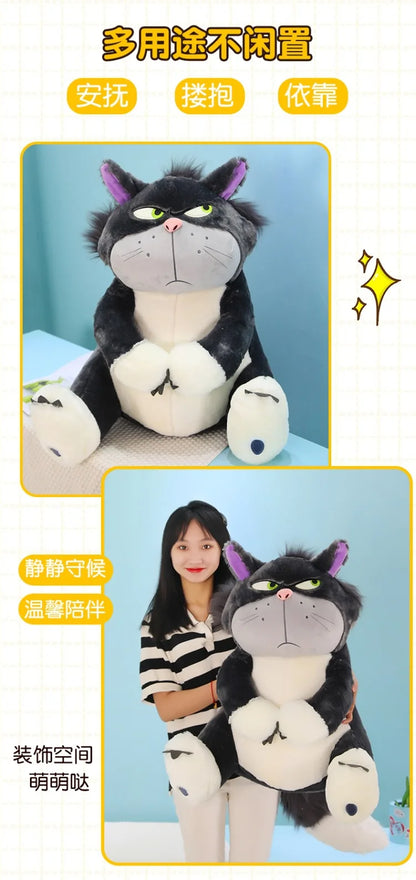 Disney Lucifer Plush Toy – 30/45/60cm Cute Stuffed Figaro Cat from Cinderella, Perfect Holiday Gift for Girls & Kids