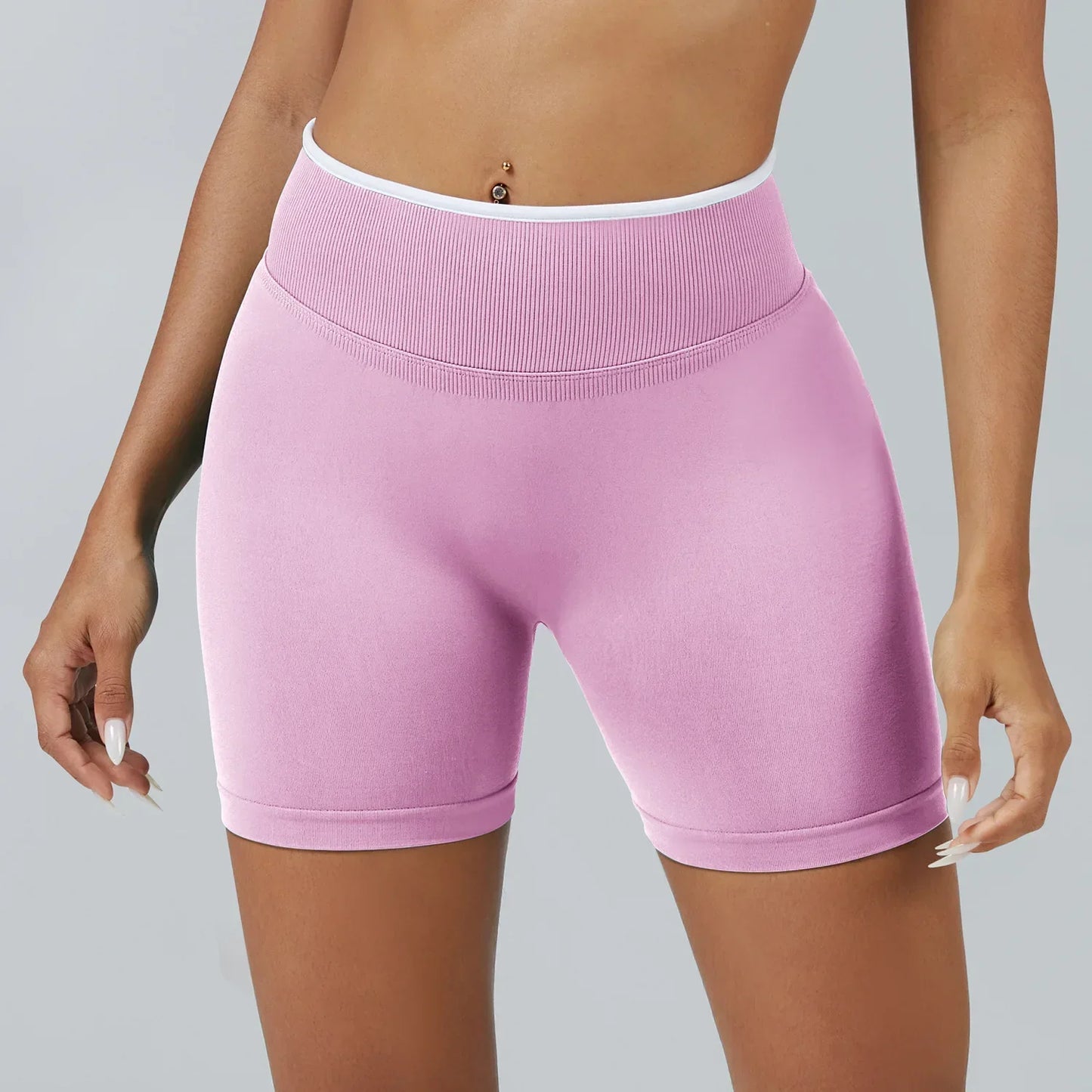 Women’s High Waist Seamless Yoga Shorts – Quick Dry Breathable Gym Fitness Sportswear Training Shorts
