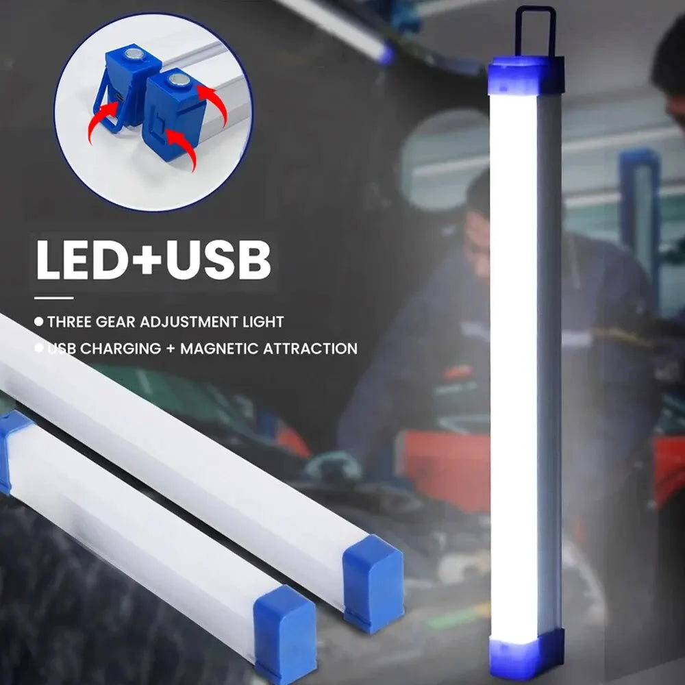 30CM Rechargeable LED Camping Light: Magnetic Suspension Portable Bulb for Emergency & Outdoor Lighting - Ideal for Night Markets