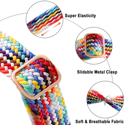 Braided Solo Loop Apple Watch Ultra Band – Elastic Nylon Sport Bracelet for iWatch SE, Series 3–9 (38mm–49mm) Strap