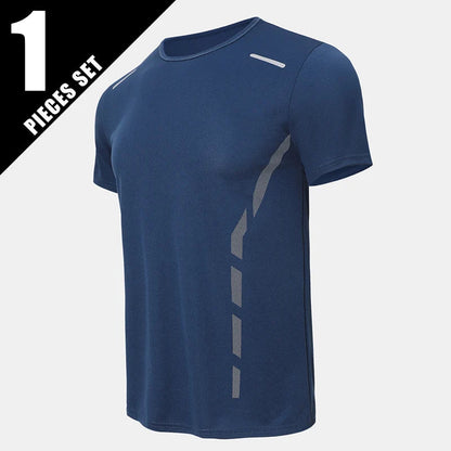 Men’s Summer Quick-Dry Sports T-Shirt – Printed Short Sleeve Loose Fit Athletic Running & Fitness Top for Teens and Adults