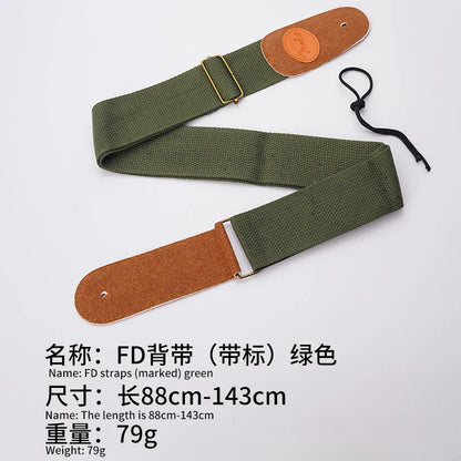 Embroidery Guitar Strap - Leather Acoustic & Electric Guitar Widening Shoulder Belt for Folk & Classical Guitars