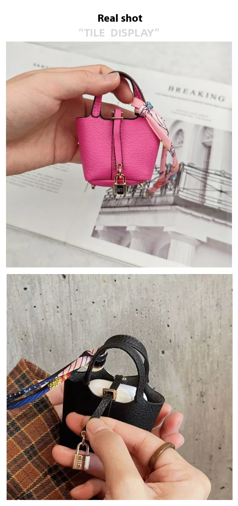 Mini Bag Pendant Keychain – Creative Portable Zero Wallet, Bracelet, and Bluetooth Earphone Multifunctional Hanging Accessory