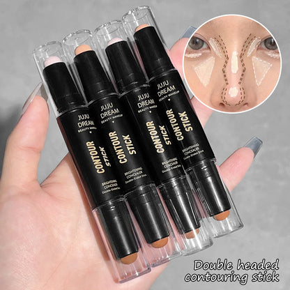 Dual-Ended Contour & Concealer Stick – Long-Lasting Foundation for Dark Circles & Facial Contouring