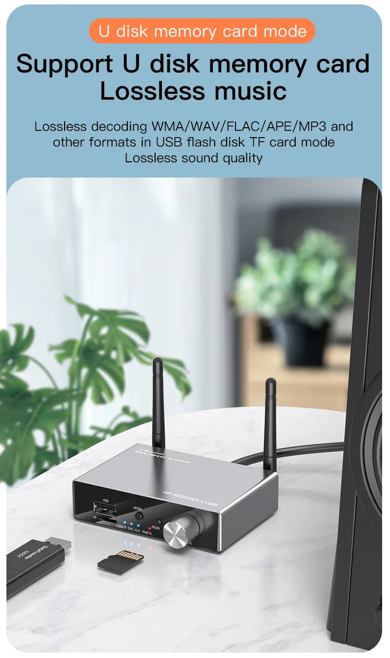 Bluetooth 5.3 Transmitter & Receiver | Low Latency Stereo AUX 3.5mm, Optical Wireless Audio Adapter with Remote Control for TV & PC