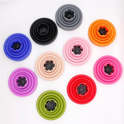 Universal Silicone Hairdryer Diffuser Cover - Black Pink Salon Tool for Adjustable Temperature Resistant Hair Drying - Dispersing Hair Dryer