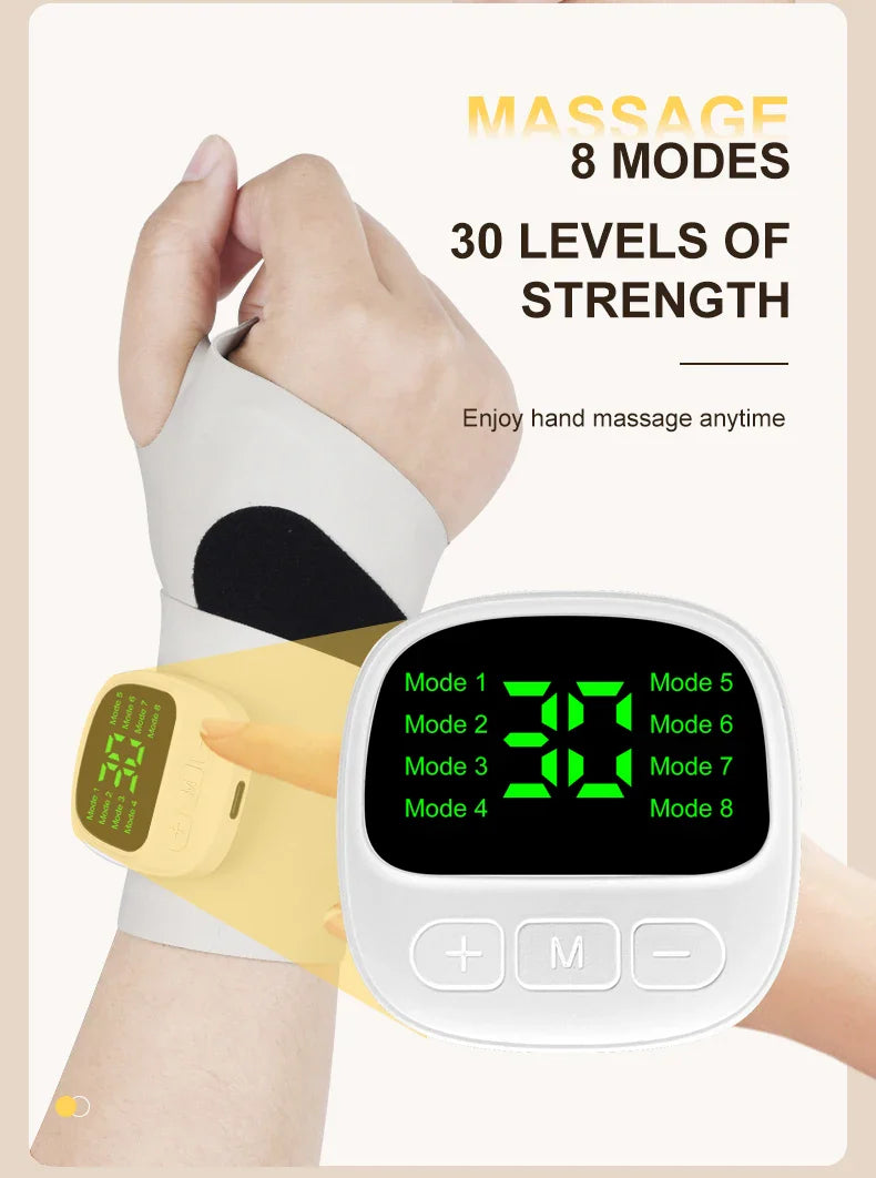 Electric Cordless Wrist Massager – USB Rechargeable Vibrating Massager for Carpal Tunnel & Fatigue Relief