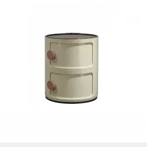 Nordic Round Bedside Table – Mini 2/3/4/5 Layer Cute Storage Cabinet, Creative Living Room & Bedroom Furniture
