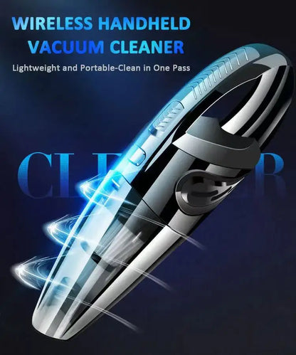 Portable Wireless Handheld Vacuum Cleaner – Powerful Suction, Rechargeable Quick-Charge for Car, Home & Pet Hair