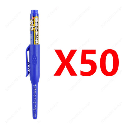 Carpenter Marker Pens — 45mm Long Nib Head, Hole Marker for Woodworking, 100-1PCS White/Black/Blue/Red Hand Tools