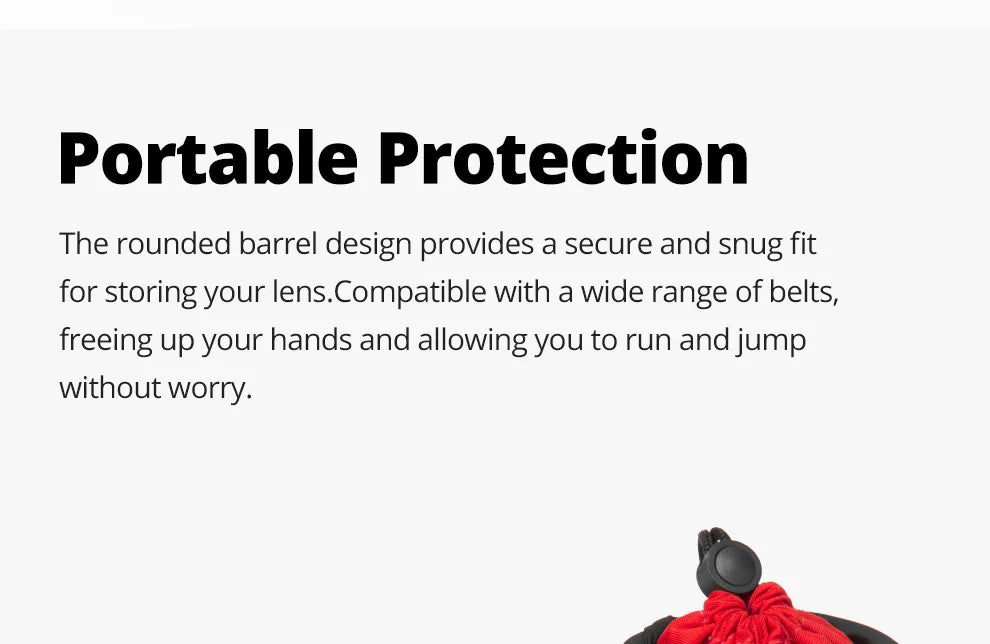 AMBITFUL Camera Lens Drawstring Bag — S/M/L/XL Pouches for Canon, Sony, Nikon DSLR Lenses