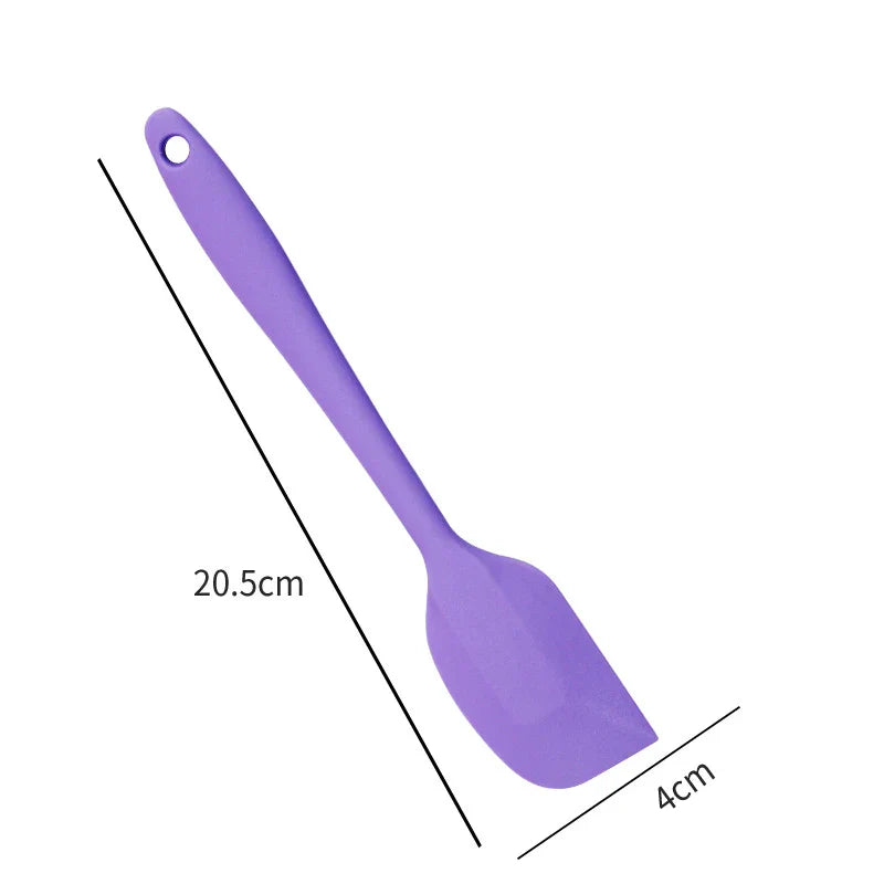 Heat Resistant Silicone Spoon Spatula with Integrated Handle – Cake Cream Scraper & Baking Knife Kitchen Tool