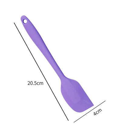 Heat Resistant Silicone Spoon Spatula with Integrated Handle – Cake Cream Scraper & Baking Knife Kitchen Tool