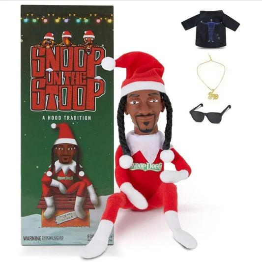 12” Snoop Dogg “Snoop on a Stoop” Christmas Elf Plush Toy – Includes Elf T-Shirt, Sunglasses & Necklace