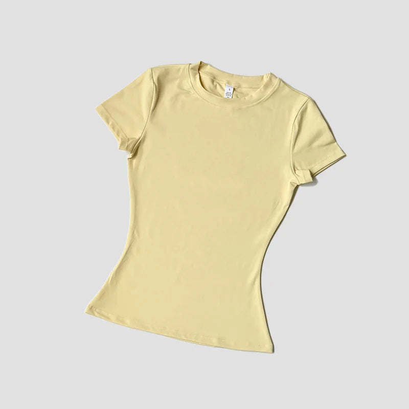 Women’s Seamless Yoga Top Short Sleeve Fitness T-Shirt – Gym, Running & Activewear Sports Shirt for Workout Comfort & Breathability