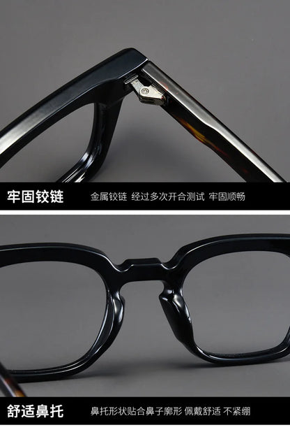 New Retro Square Frame Reading Glasses – High-Definition Printed Presbyopia Glasses for Men & Women
