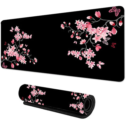 Sakura Scenery Large Anti-Slip Rubber Gaming Mouse Pad – Durable Thick Seam Edge Desk Mat for Office & Gaming