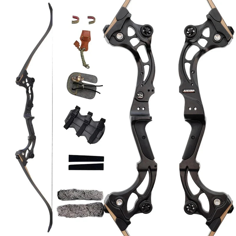 JUNXING F163 Recurve Bow - 64 Inch Takedown Archery Bow for Professional Training & Target Shooting
