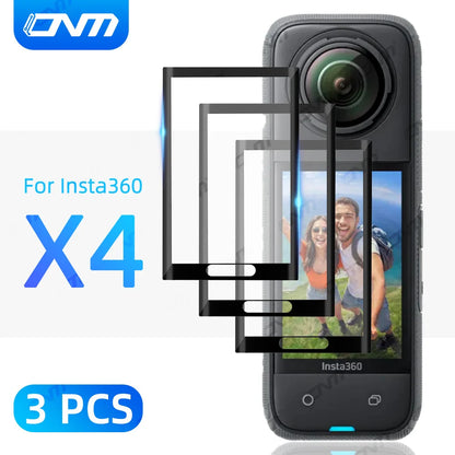 3PCS Screen Protector Film for Insta360 X4 – Anti-Scratch Full Coverage LCD Protective Accessories (Non-Glass)