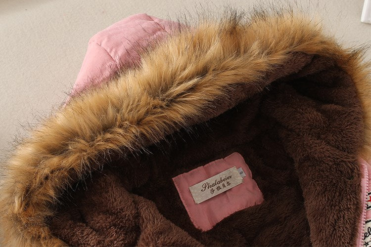 2024 Women's Winter Cotton Jacket – Slim Fit Hooded Parka, Embroidered Padded Warm Casual Overcoat