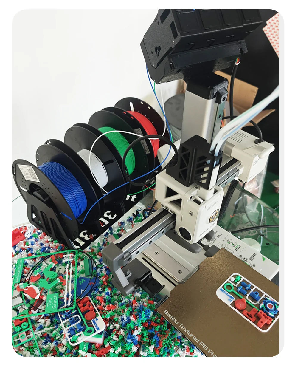 BLV AMS Lite BMCU370C Auto Refill Farm — Durable 3D Printer Accessory for A1 & A1 MINI, Strictly Tested, Type-C Support