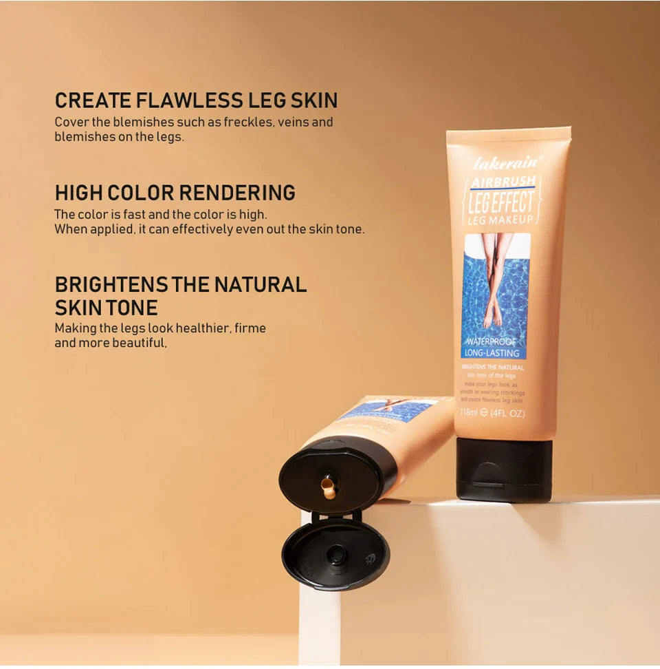 Leg Makeup Lotion – Waterproof Long-Lasting Body Foundation & Tanning Cream for Even Skin Tone, Medium Bronze