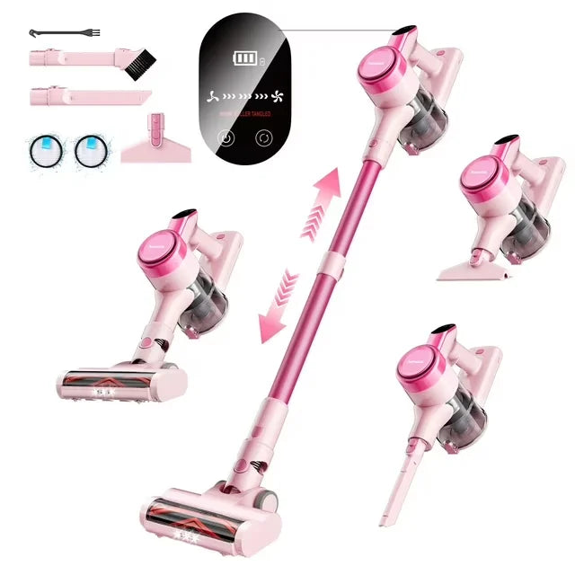 Homeika Cordless Stick Vacuum Cleaner – 23KPa Powerful Suction, 48min Runtime, LED Display for Hard Floors & Carpets