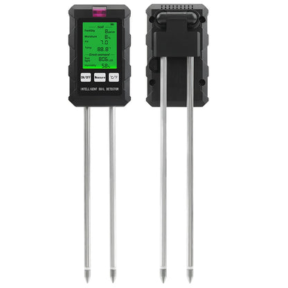 Digital 6 in 1 Soil Tester - pH, Fertility, Moisture, Sunlight, Humidity & Temperature Monitor for Garden Soil Analysis