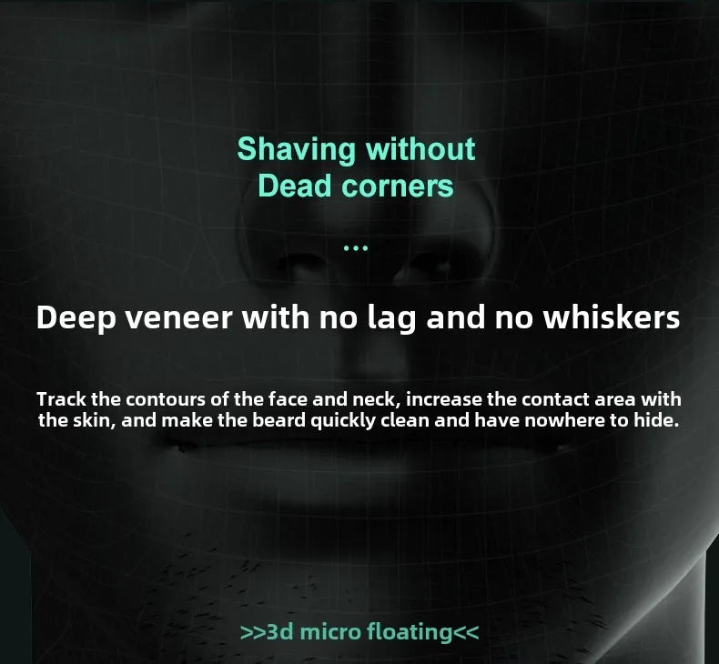 Men’s Electric Mini Shaver | Rechargeable Type-C LED Display Wet & Dry Razor for Home & Travel