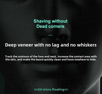 Men’s Electric Mini Shaver | Rechargeable Type-C LED Display Wet & Dry Razor for Home & Travel