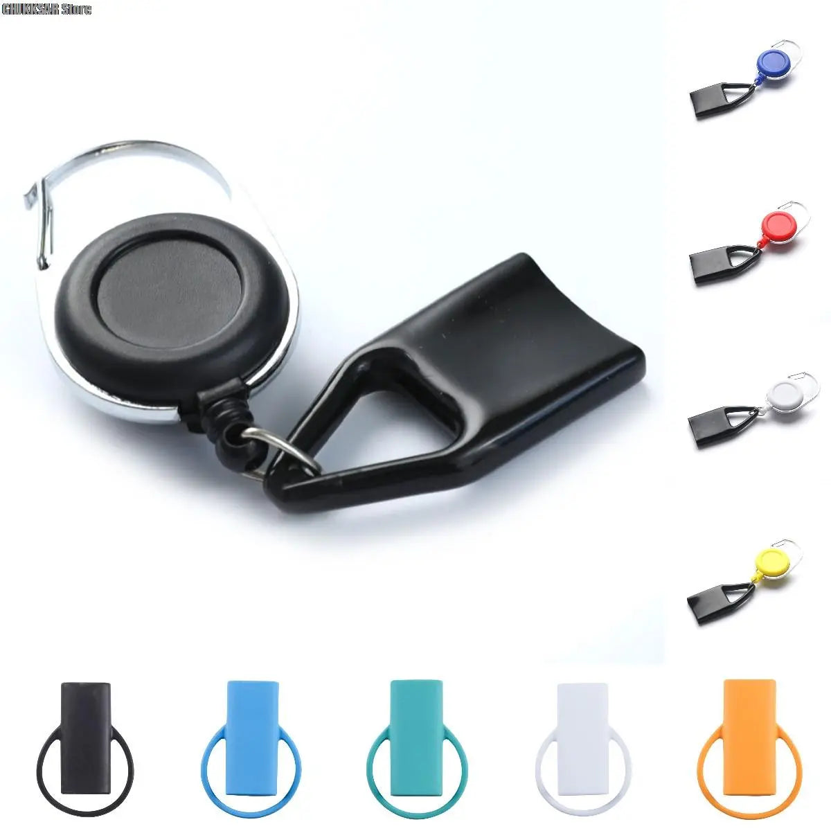 3 Styles Silicone Lighter Protective Covers - Lighter Holder Sleeves with Retractable Keychain, Regular Size Smoking Accessories