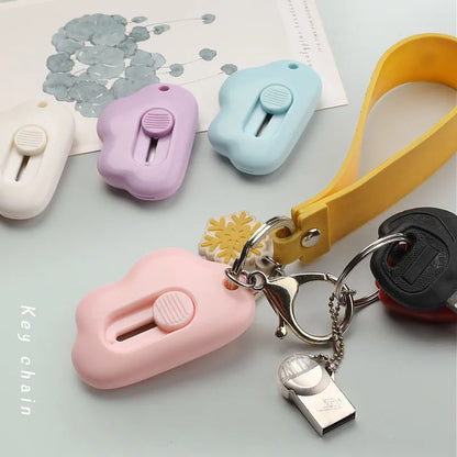 Kawaii Clouds Portable Utility Knife - Unpacking Artifact for Students, School, Office Learning Supplies
