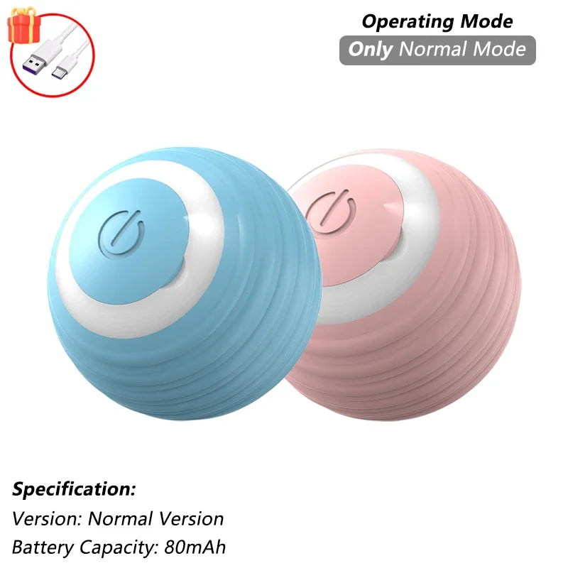 Cat Interactive Ball Toy – Automatic Rolling Ball with Tail, Rechargeable Smart Pet Toy, Intelligent Mouse for Cats