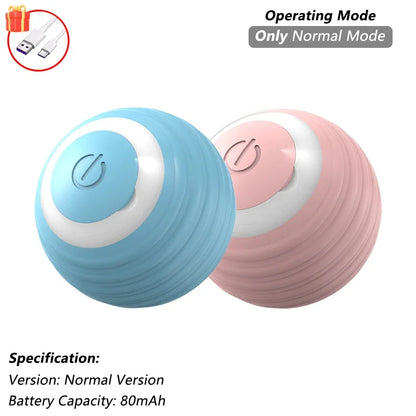 Cat Interactive Ball Toy – Automatic Rolling Ball with Tail, Rechargeable Smart Pet Toy, Intelligent Mouse for Cats