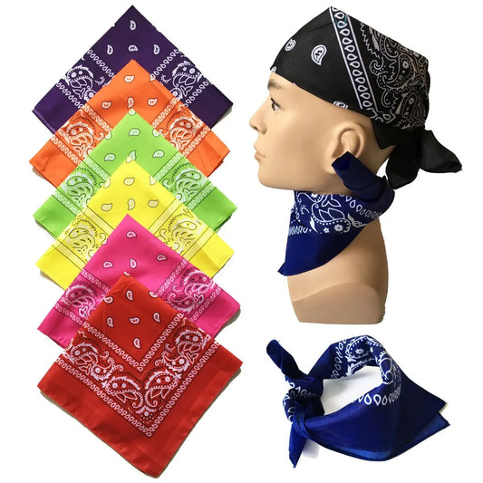 Fashion Bohemian Print Bandana: Versatile Headbands for Outdoor Use - Unisex Hip Hop Style, Also Doubles as Wrist Wraps or Face Mask