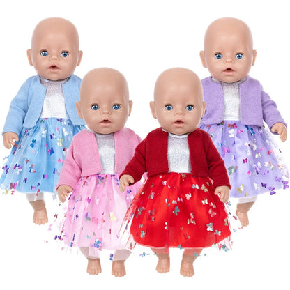 18-Inch Girl Doll Winter Coat — 43cm Baby Doll Jacket Outfit for Dressing