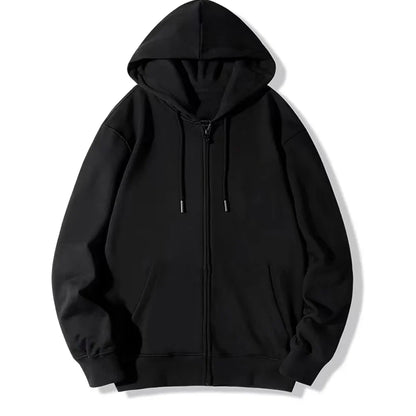 Men's Retro Zip-Up Hoodie – Loose Fit Gothic Harajuku Streetwear Jacket with Long Sleeves – Y2K High Street Style
