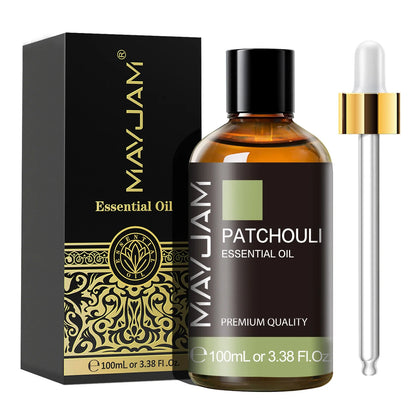 MAYJAM 100ml Essential Oil with Dropper - Sandalwood, Lavender, Eucalyptus & Vanilla for Humidifiers & Candles