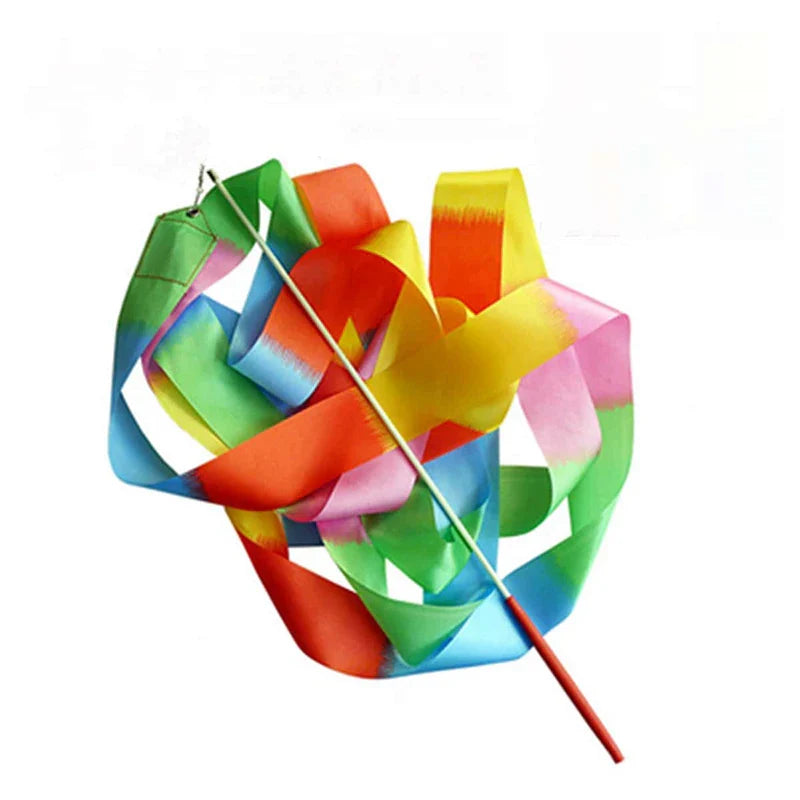 4m Colorful Gymnastics Dance Ribbon with Rod – Kids Performance Toy, Outdoor Sports & Gift for Children