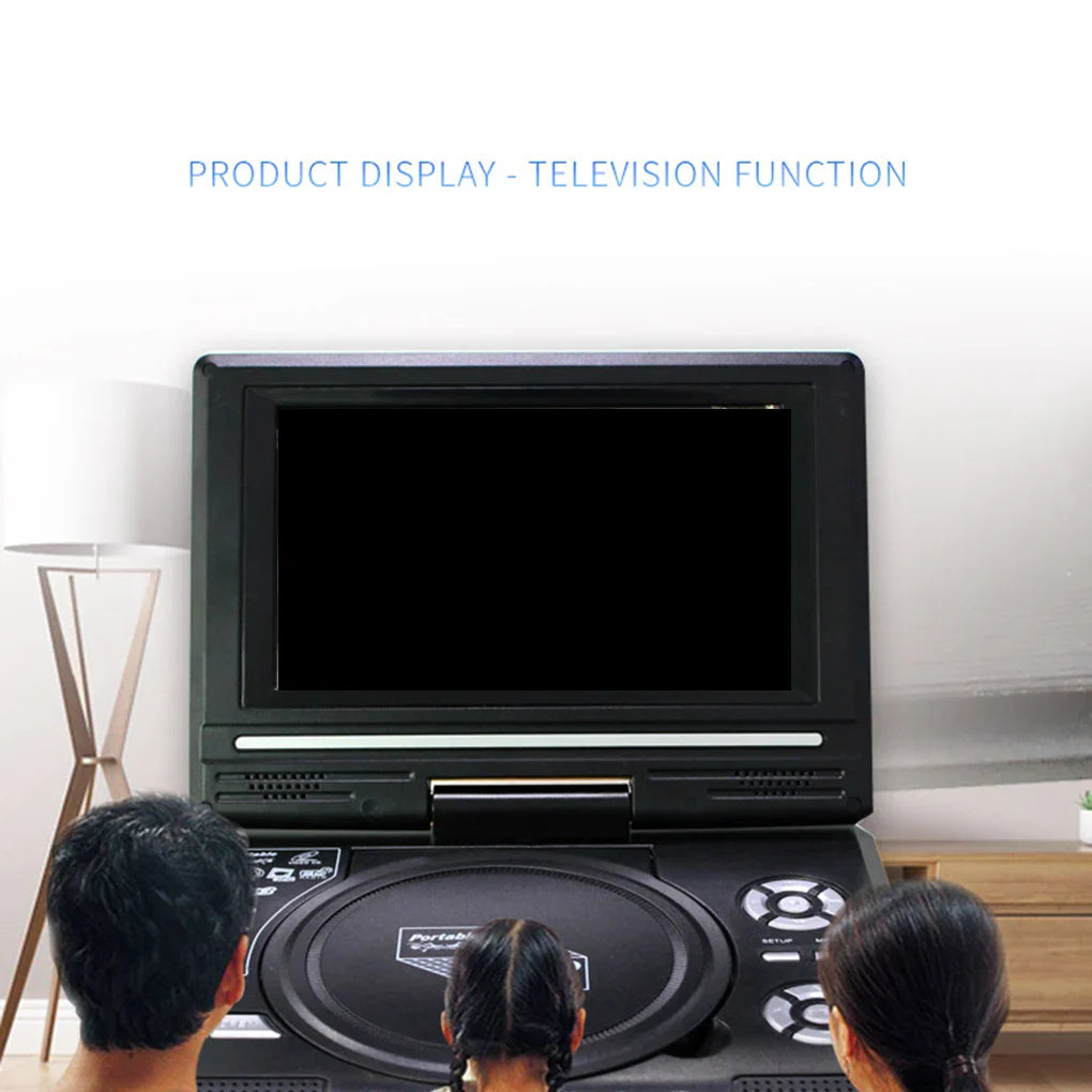 7.8-Inch DVD Player – Multimedia CD Player with 270° Rotation Screen, Remote Control, Travel Theatre (US/UK/AU/EU Plug)