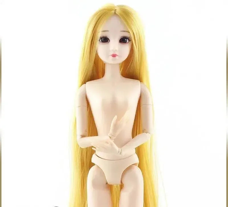30cm BJD Doll 12-Joint 1/6 Girl Toy — Dress, 3D Eyes, Clothes & Shoes, Kids Gift for Girls