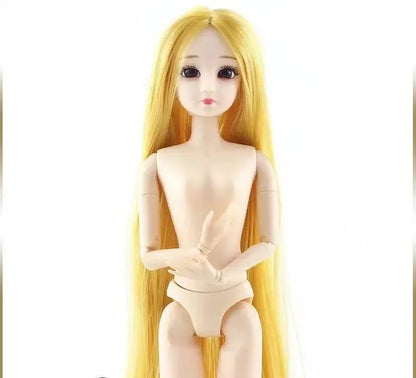 30cm BJD Doll 12-Joint 1/6 Girl Toy — Dress, 3D Eyes, Clothes & Shoes, Kids Gift for Girls