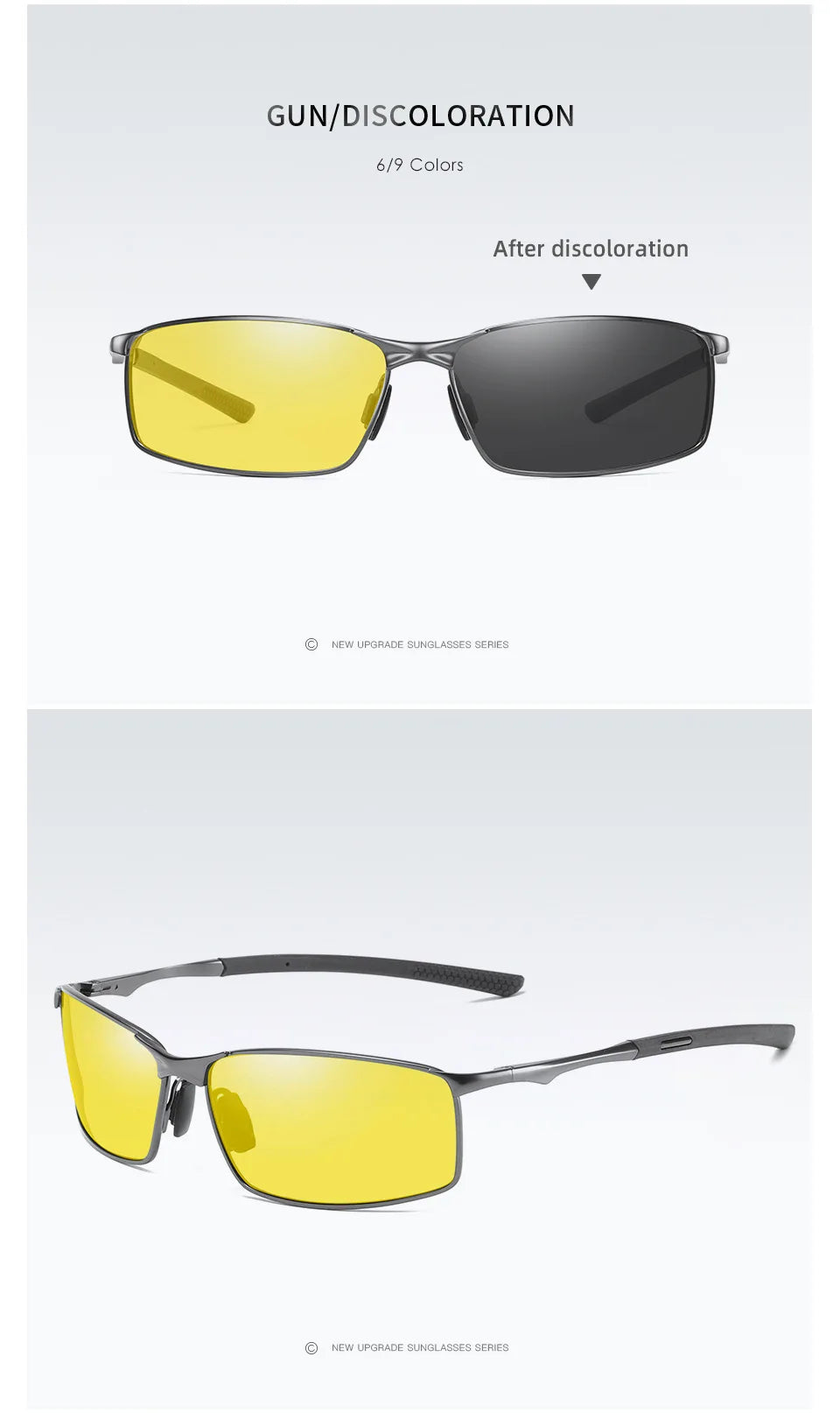 Aoron Polarized Sunglasses — Unisex Driving Mirror Sun Glasses with Metal Frame & UV400