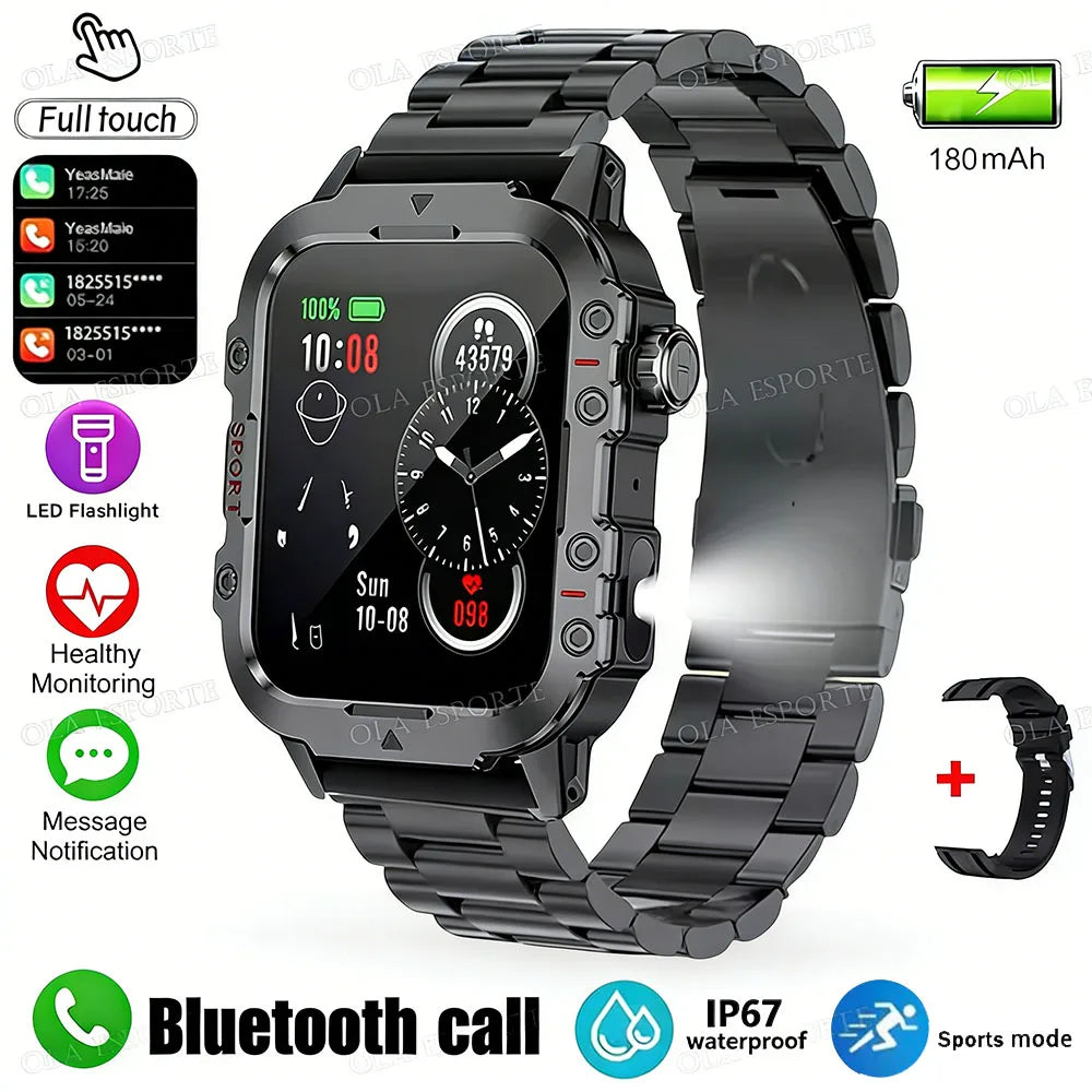 Military Smart Watch HT30 - Outdoor Sports Fitness Tracker with GPS & Bluetooth Calls