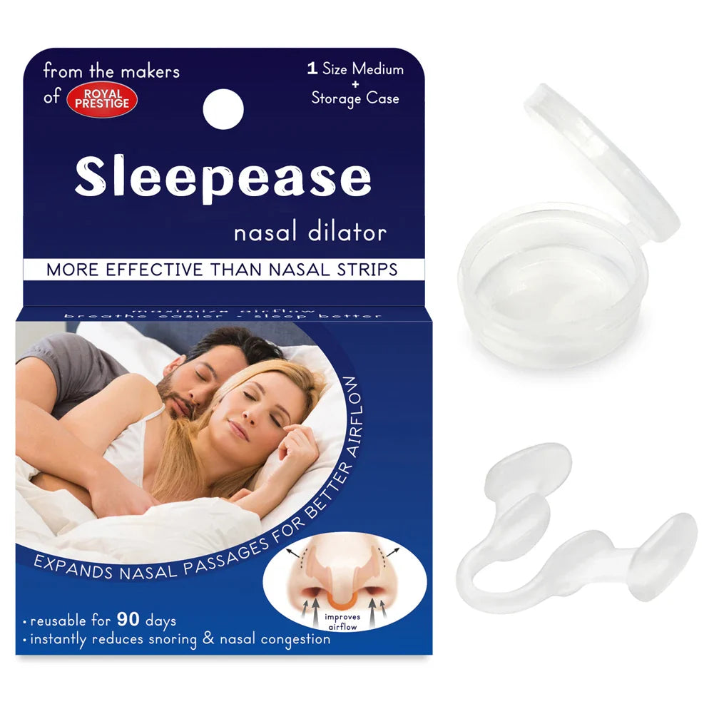 Silicone Nose Clip Anti-Snoring Aid - Nasal Dilator to Stop Snoring, Improve Breathing & Sleep for Rhinitis Relief